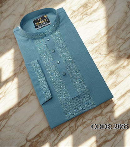 আরামদায়ক ১০০% চায়না স্টিচ এর স্মার্ট পাঞ্জাবি🔥 (2055)