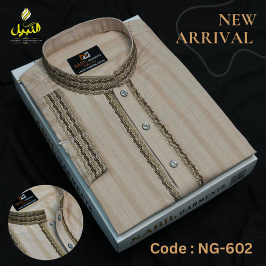 অরিজিনাল কটন স্ট্রাইপস পাঞ্জাবি🔥 NG - 602