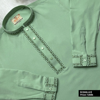 স্টাইলিশ কাফ হাতা স্ন্যাপ বাটন পাঞ্জাবি 🔥 61