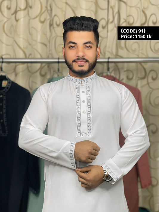 অরিজিনাল চায়না মাইক্রো স্ট্রাইপস পাঞ্জাবি🔥 91