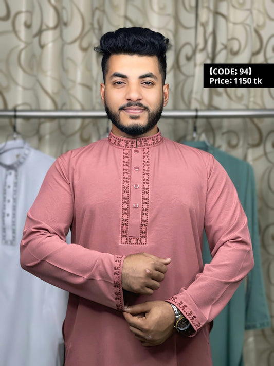 অরিজিনাল চায়না মাইক্রো স্ট্রাইপস পাঞ্জাবি🔥 94