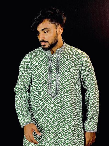 আরামদায়ক ১০০% কটন এর স্মার্ট পাঞ্জাবি🔥 NG 203