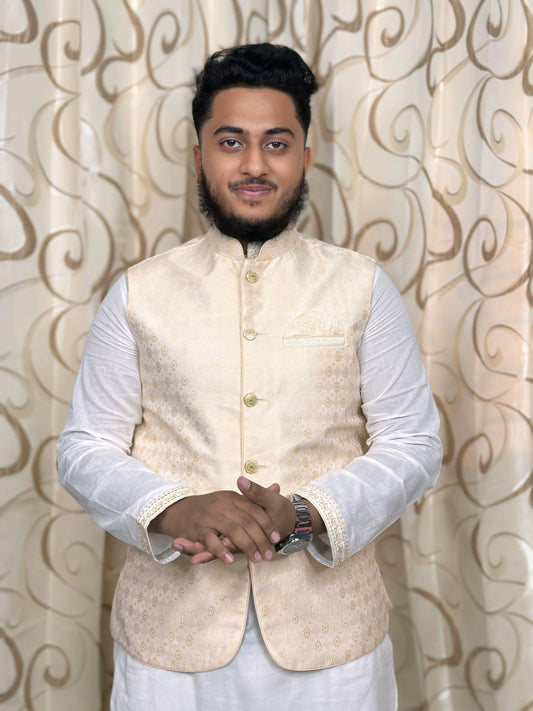 ইন্ডিয়ান কাতান কাপড় প্রিমিয়াম কটি (Cream)