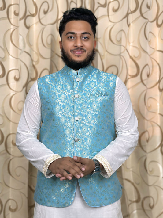 ইন্ডিয়ান কাতান কাপড় প্রিমিয়াম কটি (Skyblue)